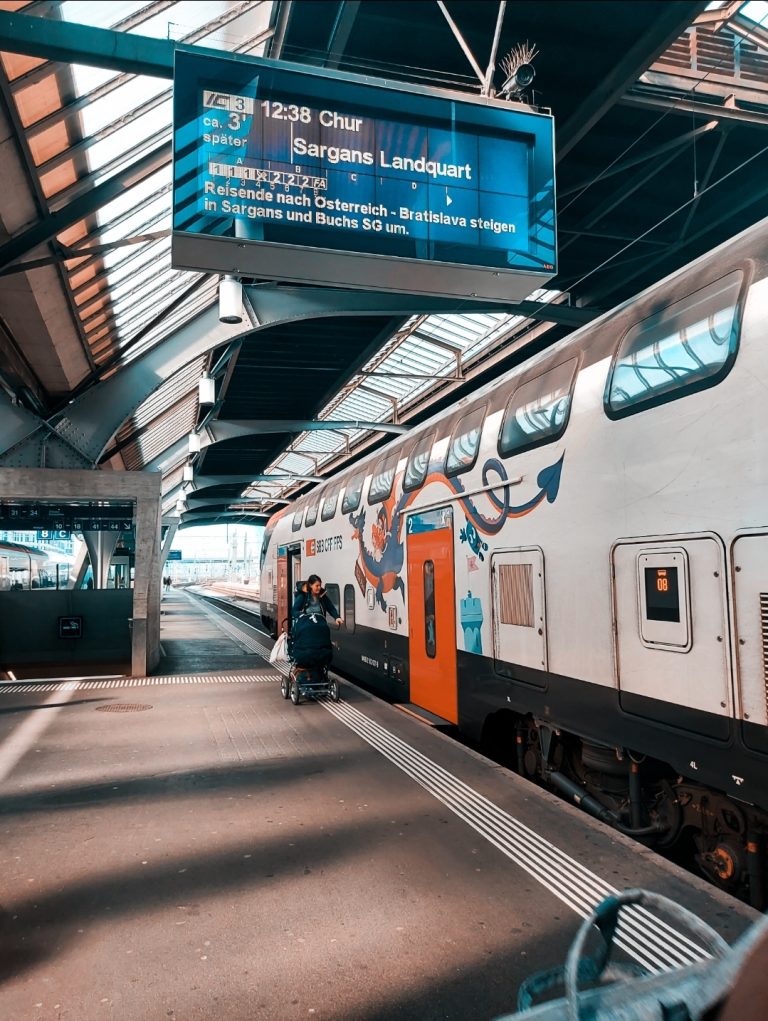 Train from Zurich Airport to Chur, Switzerland