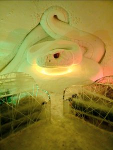 A room at the Arctic SnowHotel, Lapland