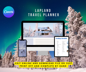 Lapland travel planning printable itinerary