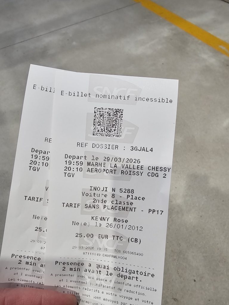 Disneyland Paris train tickets