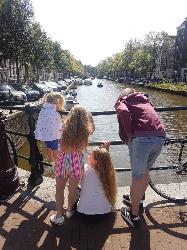 Duinrell to Amsterdam with kids things to do with kids in Amsterdam Photo of kids by Amsterdam Canal