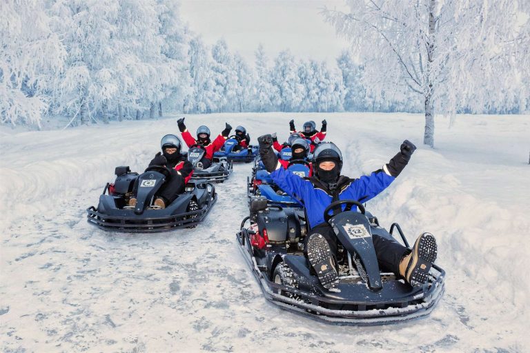 ice karting in rovaniemi Lapland for teenagers