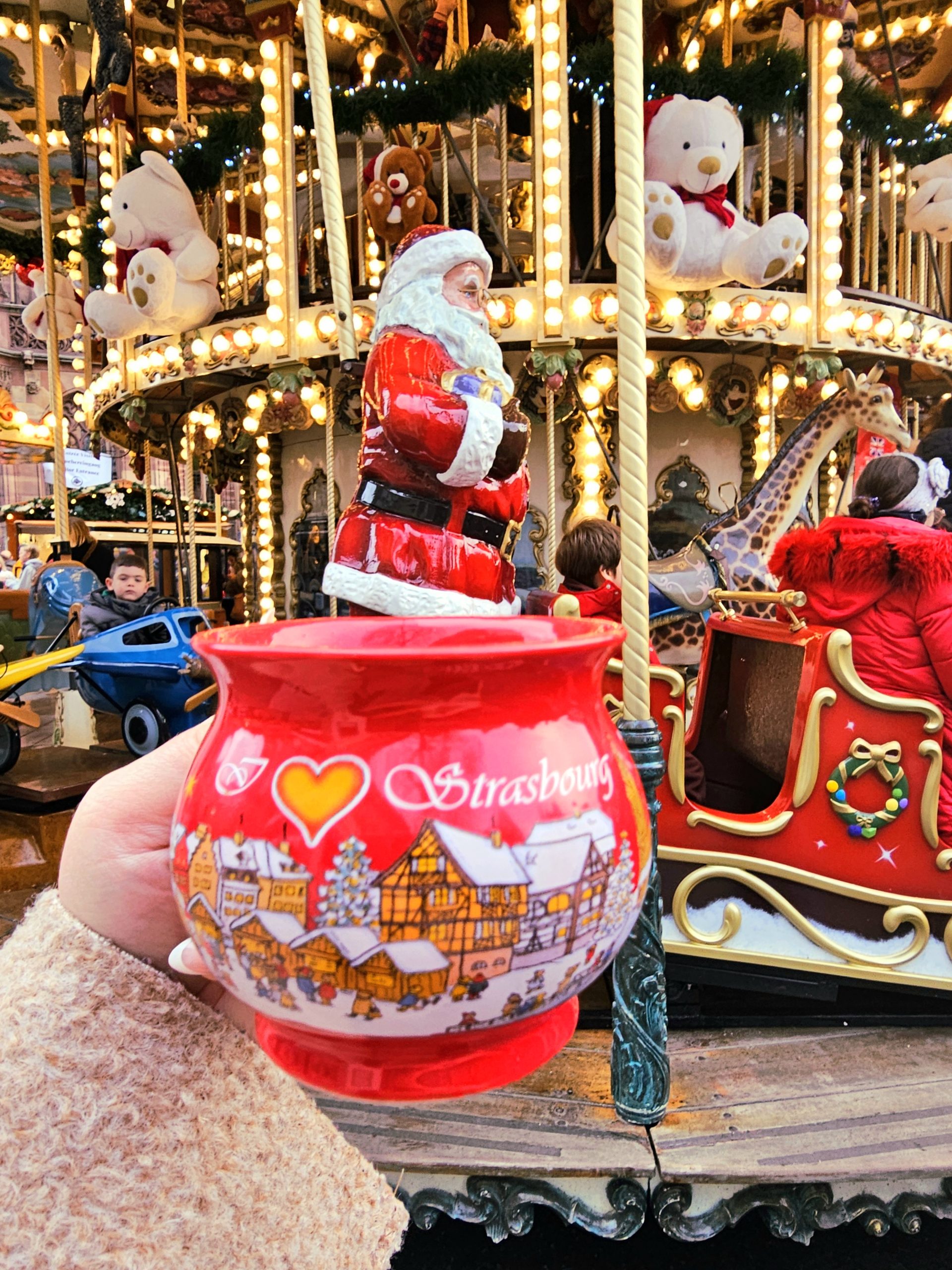 Strasbourg 2025 Christmas mug from the markets next to the carousel