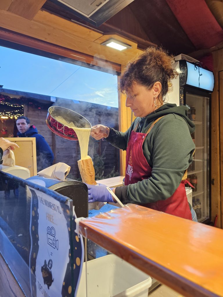 Fondue Cheese Baguettes at Montreux Christmas Markets