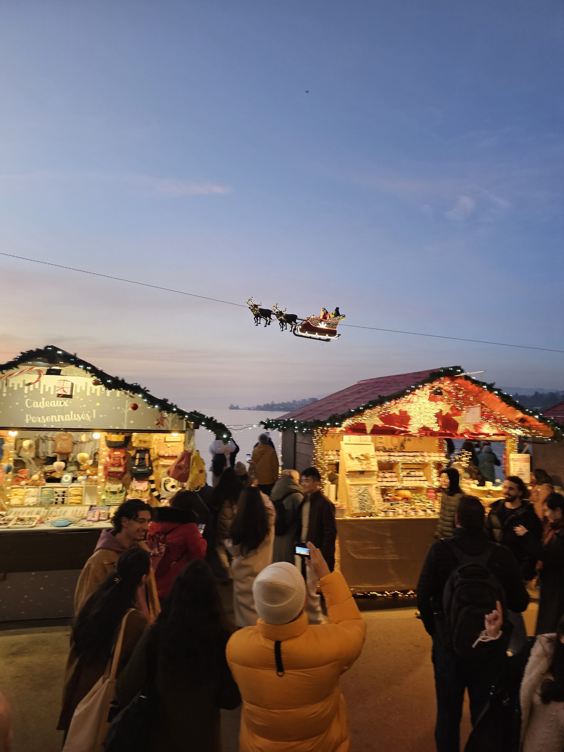Extreme Day Trip to Montreux Christmas Markets: Flying Santa