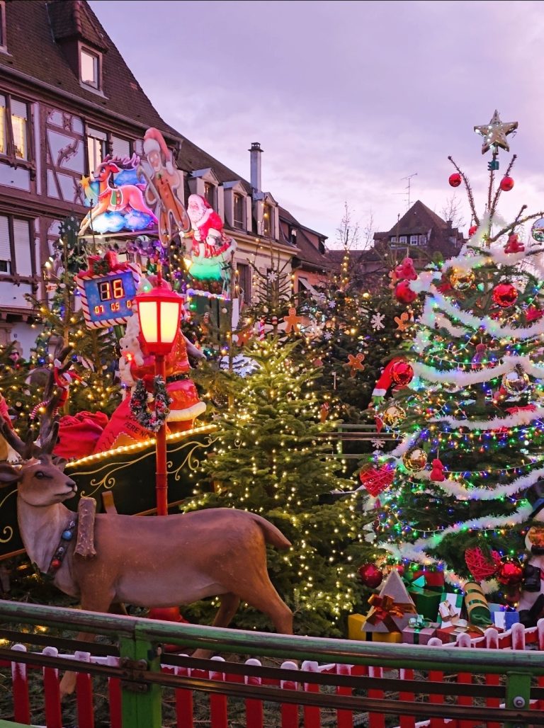 Winter fair rides for children Colmar