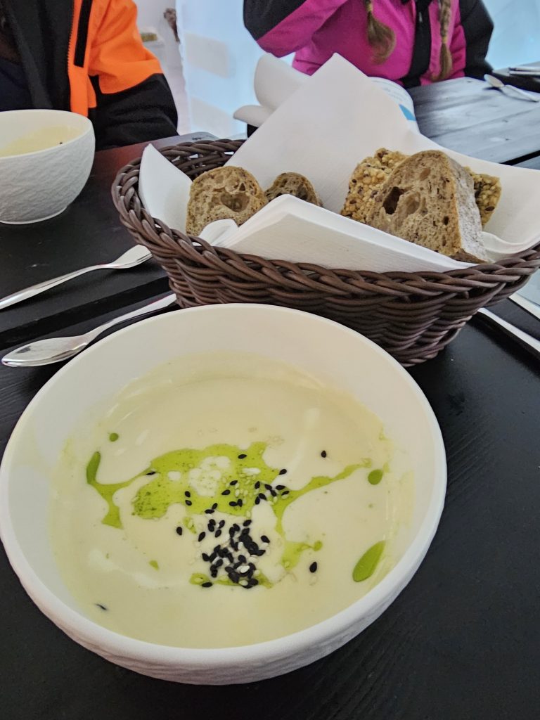 Creamy Parsnip soup at the Arctic Snow Hotel