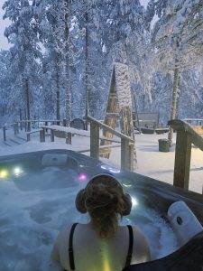 Hot tubs at Lapland Winter Park