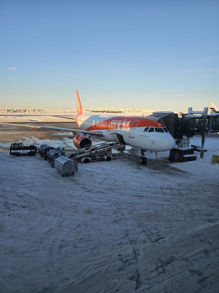 Rovaniemi airport EasyJet flight