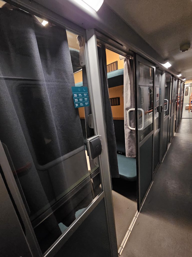 Night cabins on the Bergensbanen train from Bergen to Oslo