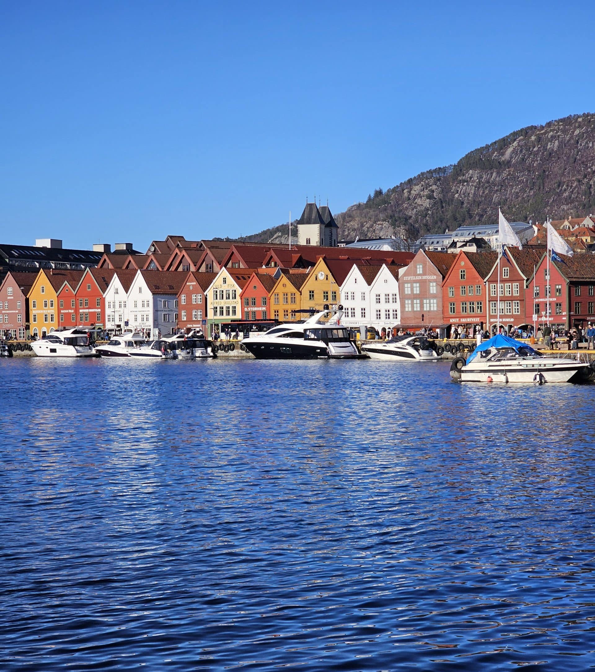 Bergen 2 day itinerary wooden coloured houses in Bergen