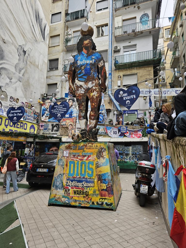 Maradona statue in Naples