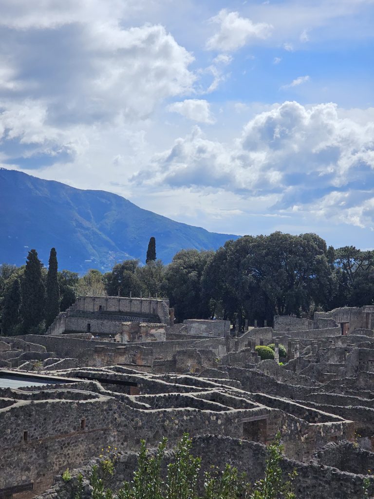 view from above Pompeii