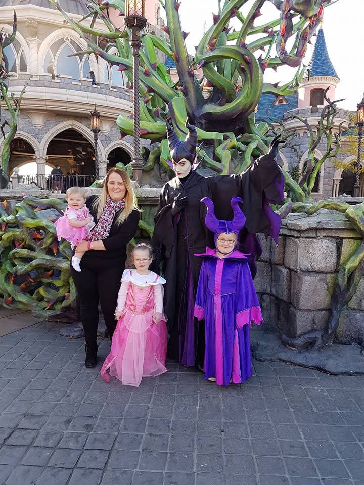 baby at Disneyland Paris meeting characters