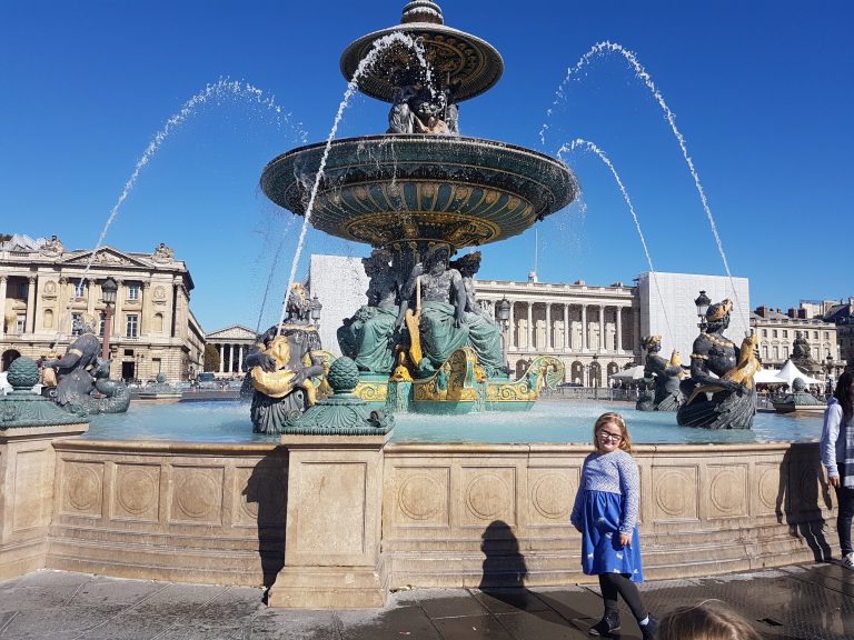 Fountain near Louvre Paris