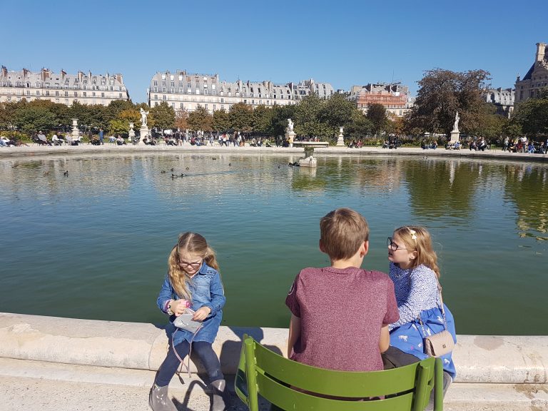 Lake at Jardin Des Tuileries Park Paris