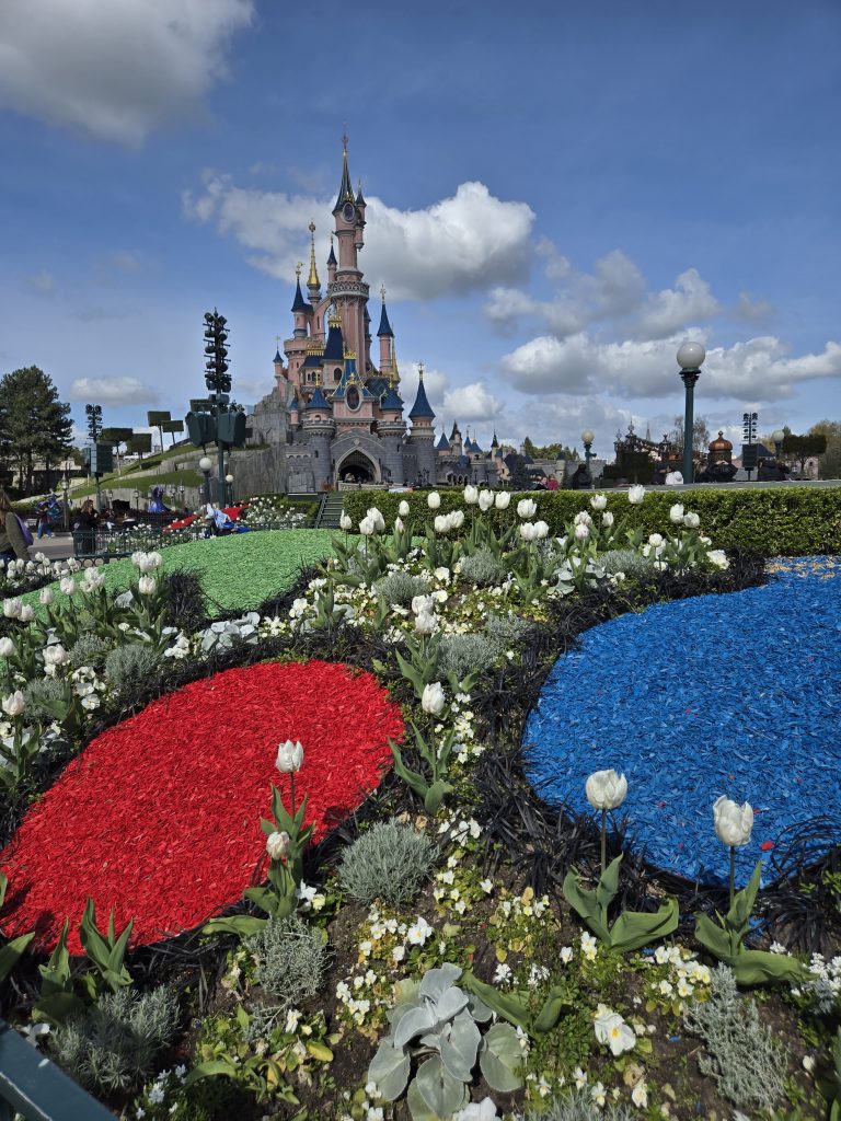 spring flowers at Disneyland Paris