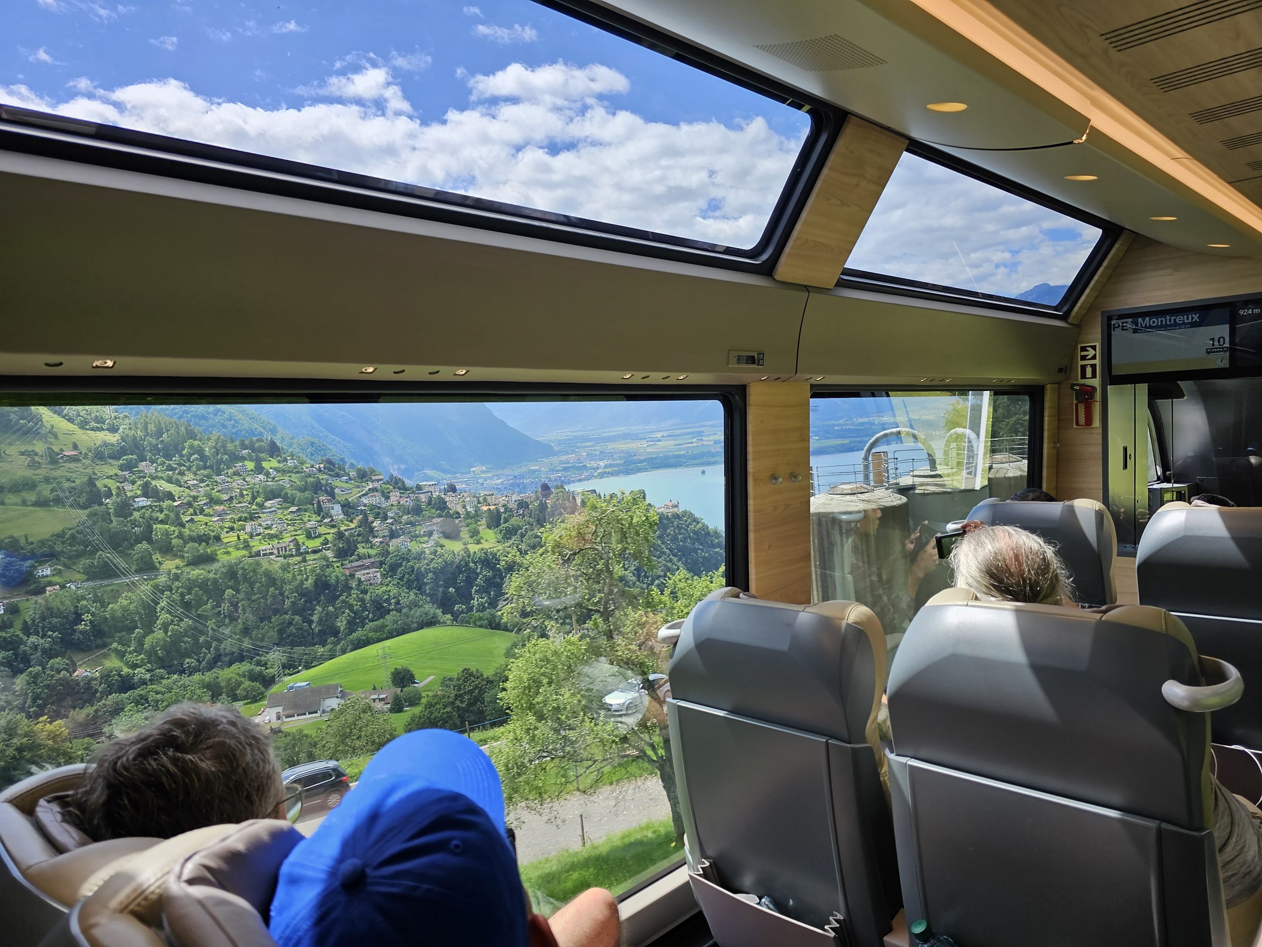 View of Lake Geneva from Goldenpass train