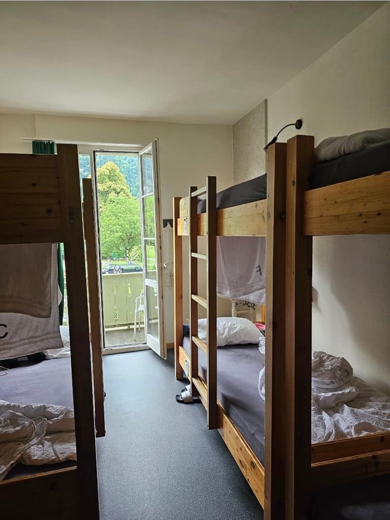 6 bed bunk room at Interlaken Youth Hostel