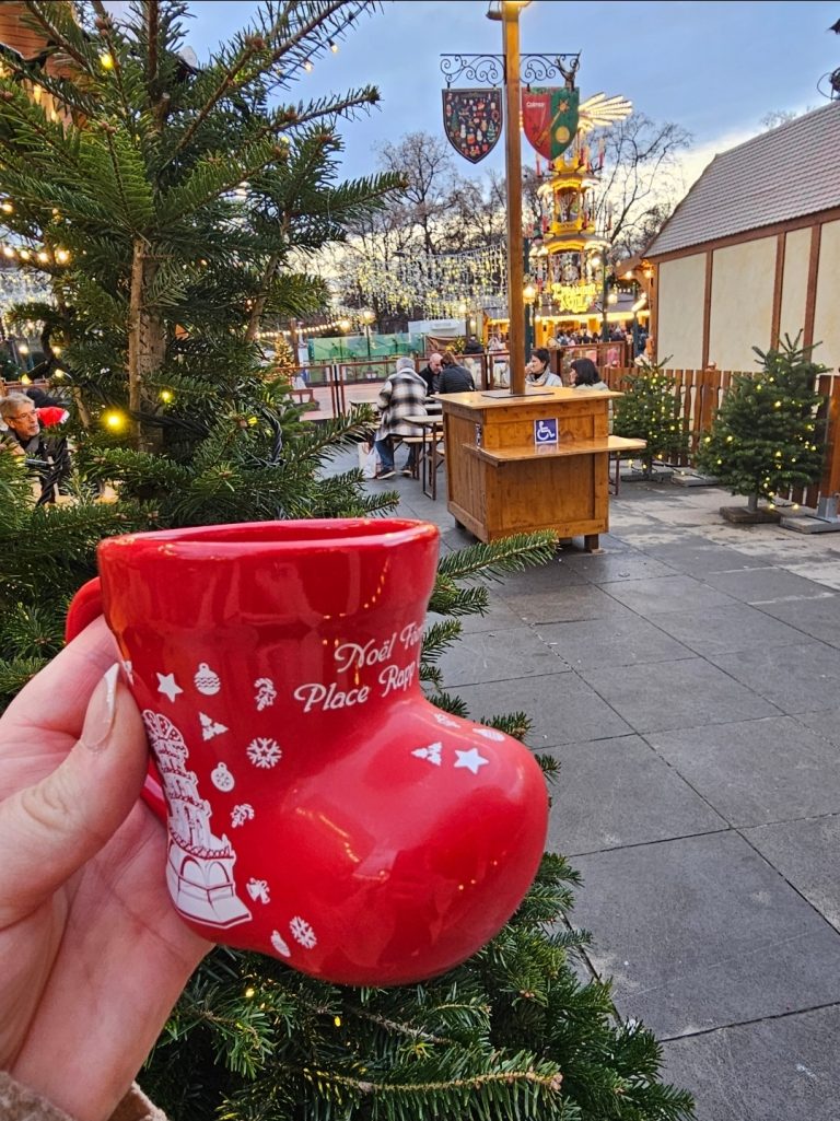 Boot shaped mug at Colmar Christmas Market