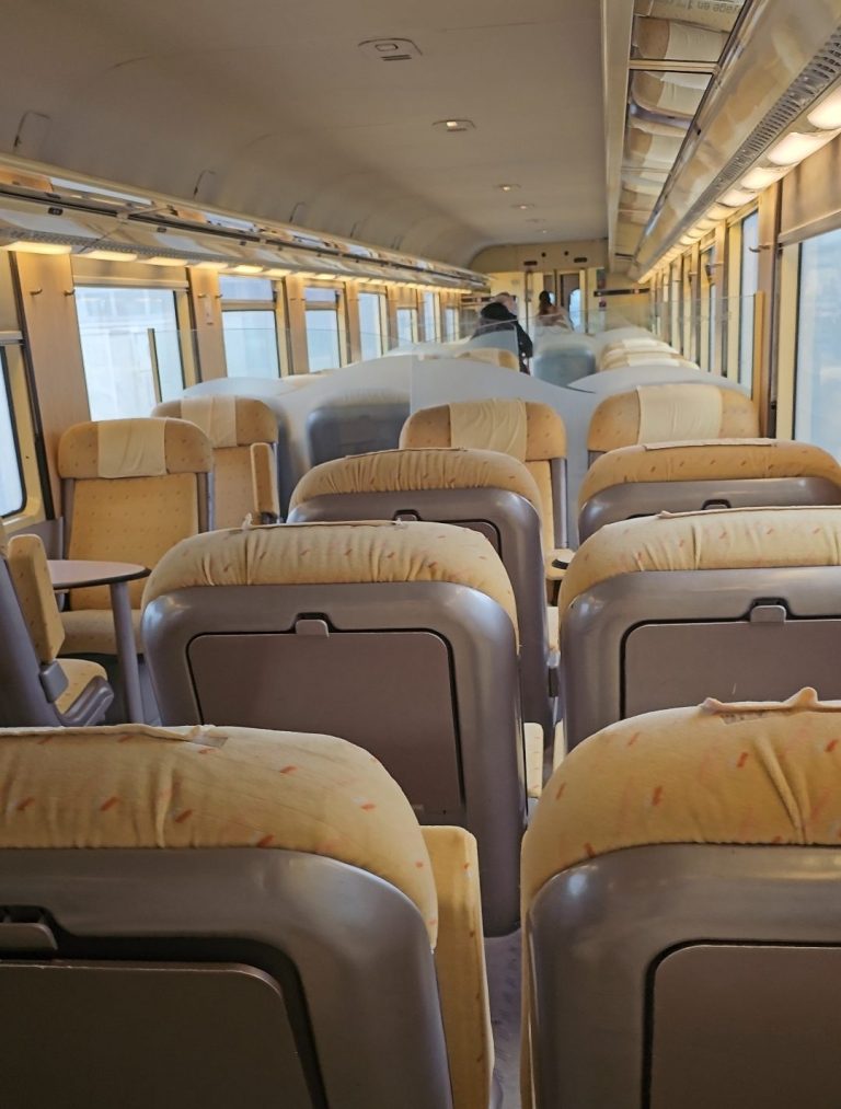 First Class train carriage Basel to Strasbourg