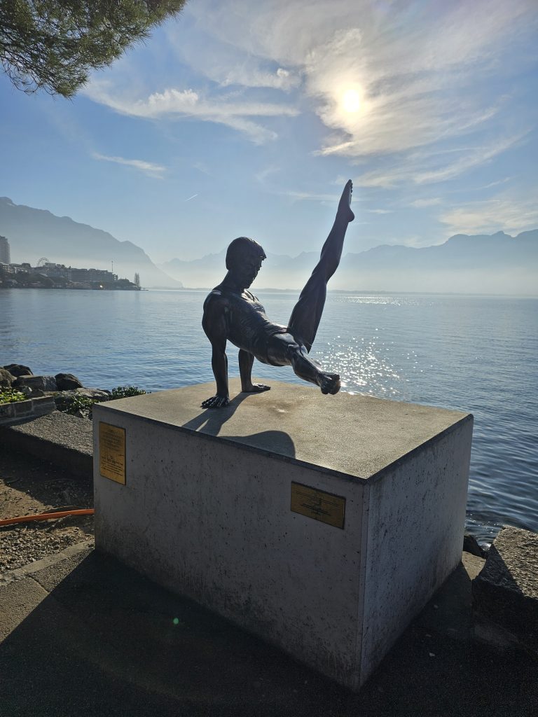Montreux sunset over water