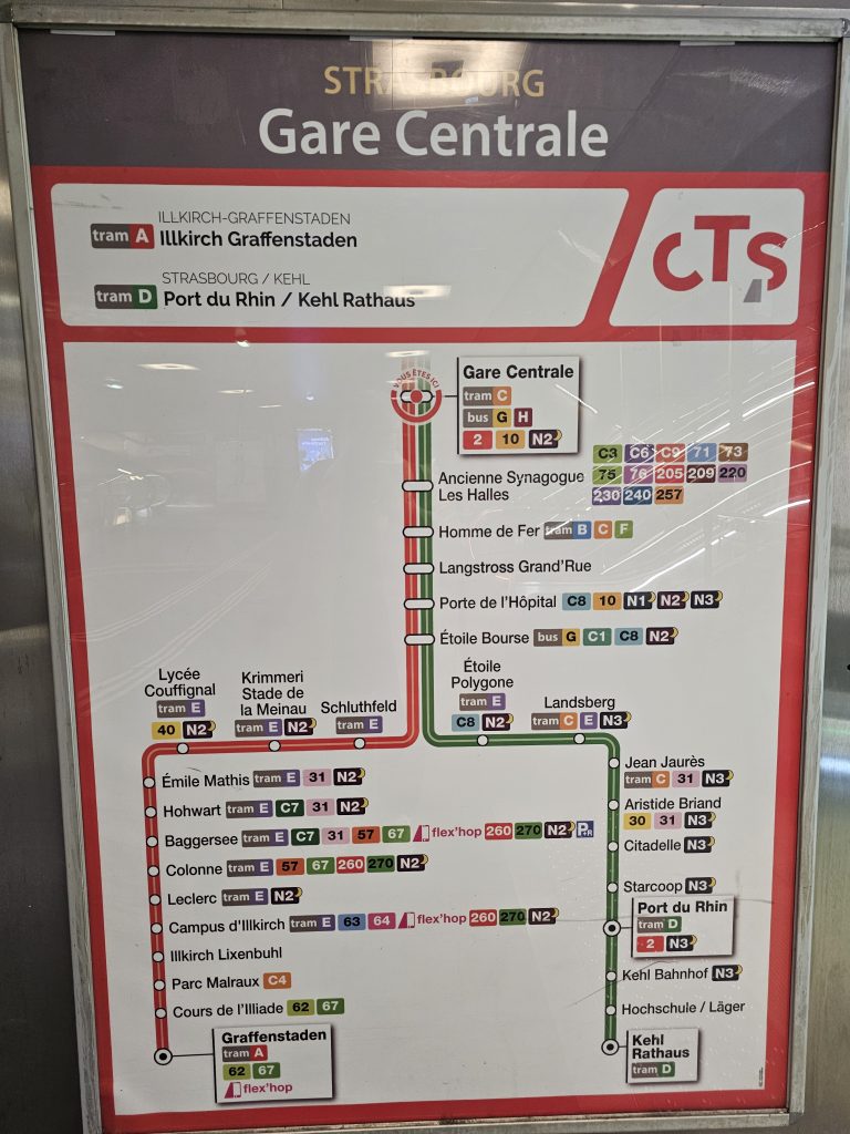 Strasbourg Gare Centrale Tram Route