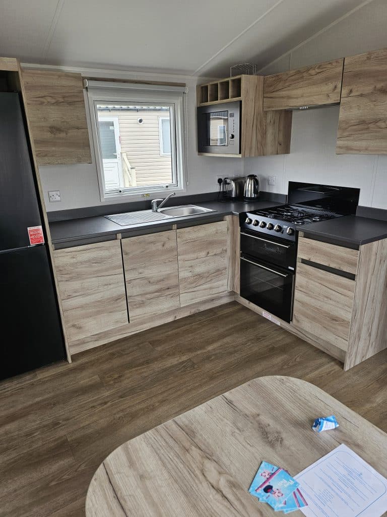 Brozen caravan kitchen at Haven