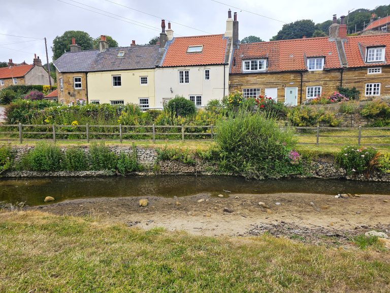 View of Sandsend cottages and beach