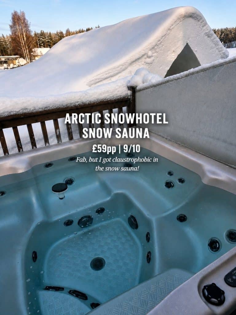 Arctic SnowHotel Snow Sauna Review