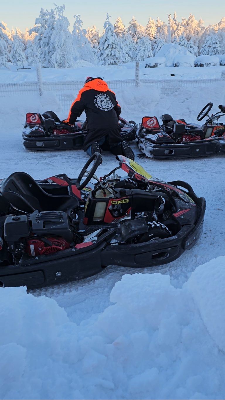 is ice karting in Lapland worth it - ice karts in Riovaniemi