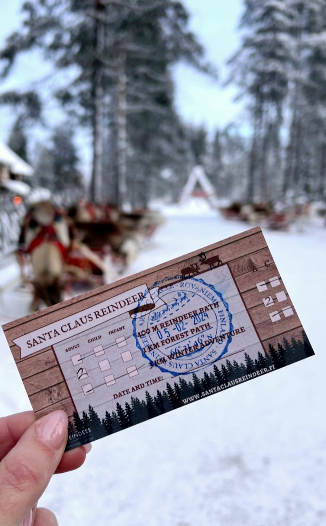 Reindeer Ride Booking Ticket