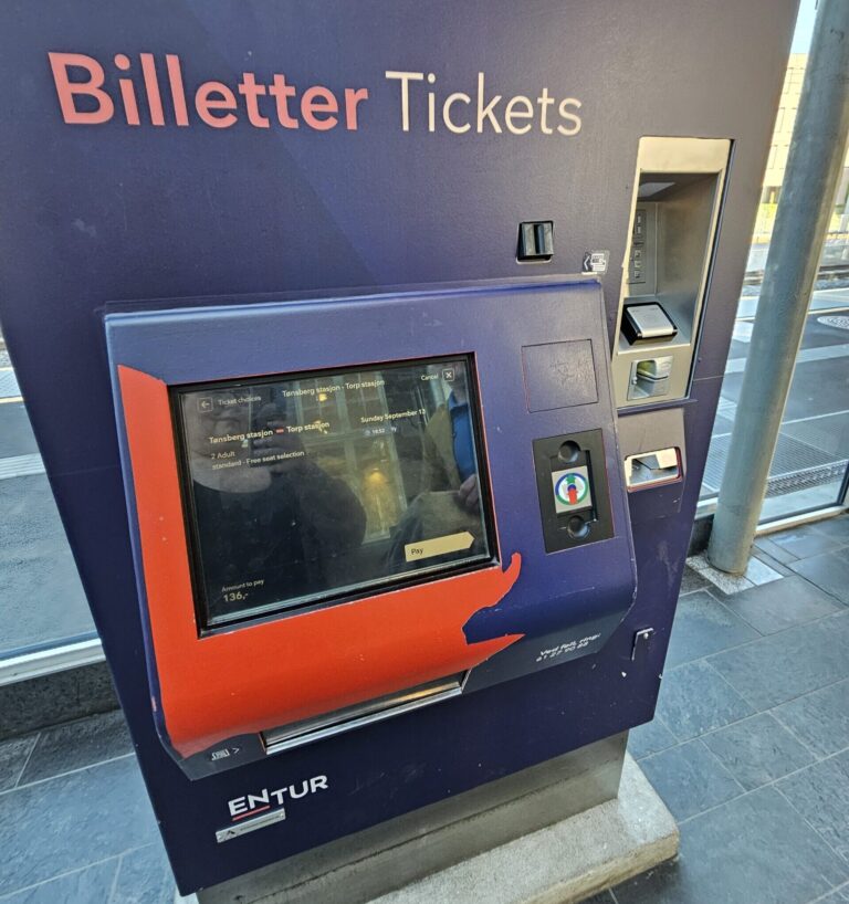 Train ticket machine Norway