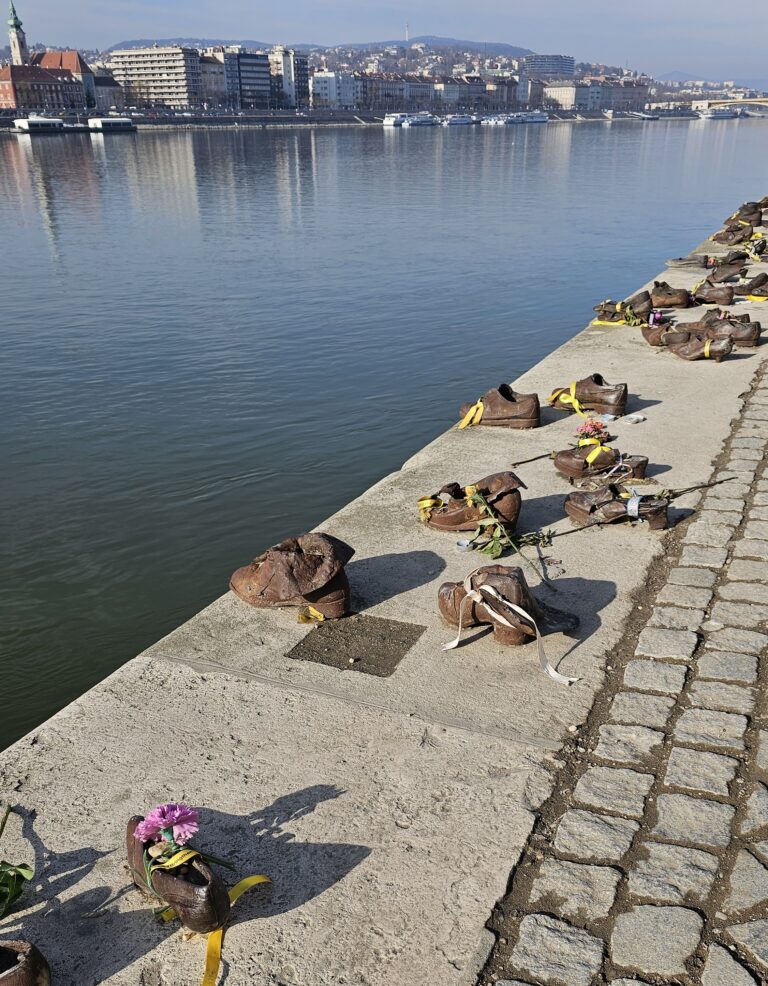 shoes along the river Danube Budapest